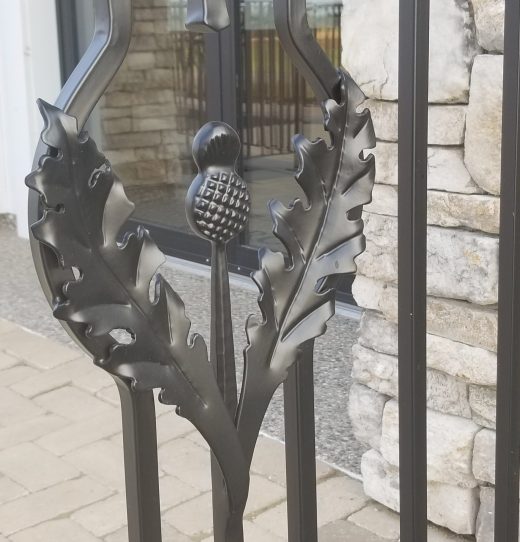 Thistle in Railing at Manor House (Crossmount Centre for Healthy Aging)