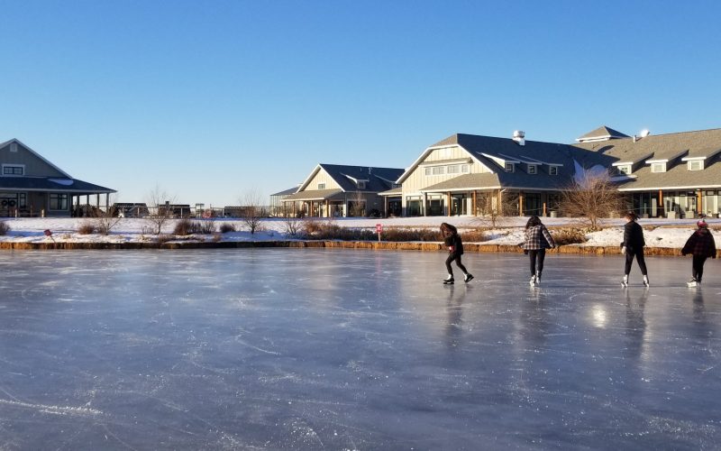 Skating on Frozen Pond