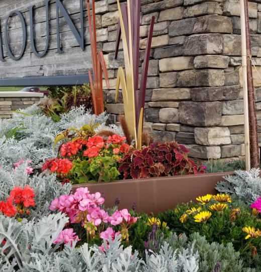 Crossmount Entry Sign Landscaping
