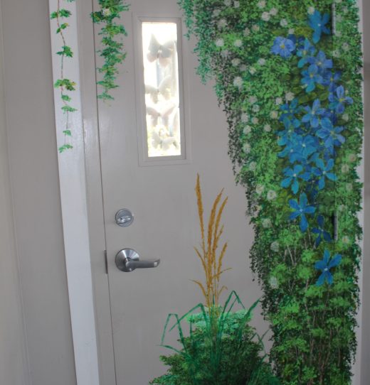 Mural on Interior Greenhouse Door